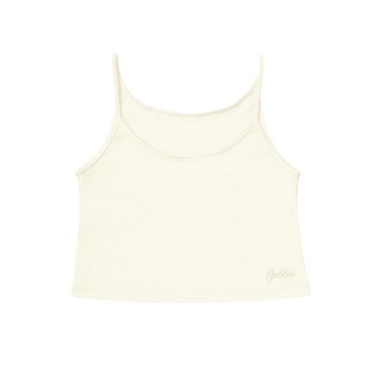 Goblin Wear Lace Crop Sleeveless Top (2colors) (Cream/Blue)