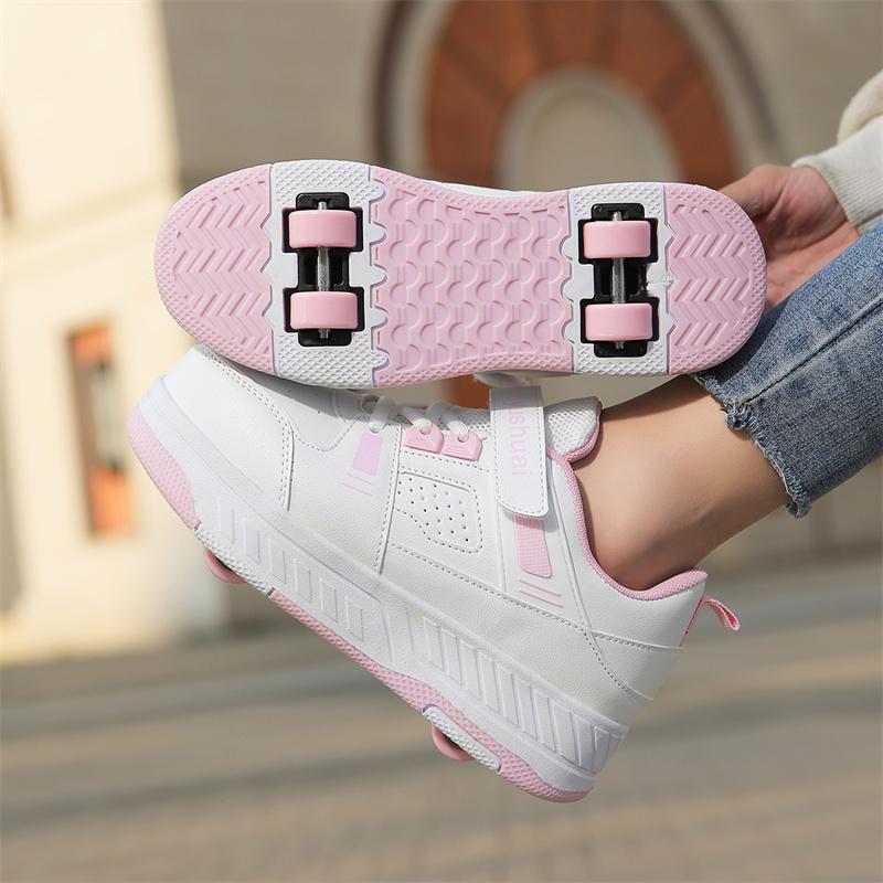 Dětské čtyřkolové sportovní boty, odnímatelné ploché boty, dětské bruslařské a kolečkové bruslení