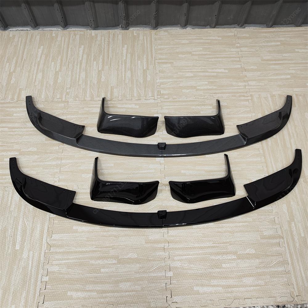 4PCS For BMW 3 Series F30 2012-2018 M3 M4 Style Car Front Bumper Lip Spoiler Splitter Diffuser ABS Gloss Black Bodykits Tuning
