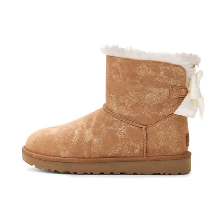 (WMNS) UGG Mini Bailey Bow Glimmer Chestnut Women s 1125795-CHE EU 38