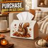 1pc Forest Wildlife Nature Tissue Box | Multi-Functional Autumn Napkin Dispenser, Suitable for Home, Fall Car Decoration Squirrel Mammal Acorn Leaf -