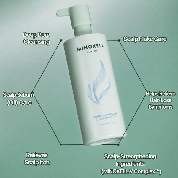 MINOXELL Pore Cleansing Scalp Shampoo 480ml × 1