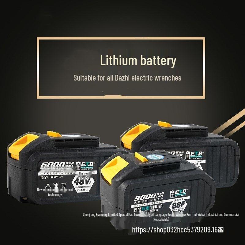 Universal 48V-88V Electric Wrench and Angle Grinder Set with Lithium Battery
