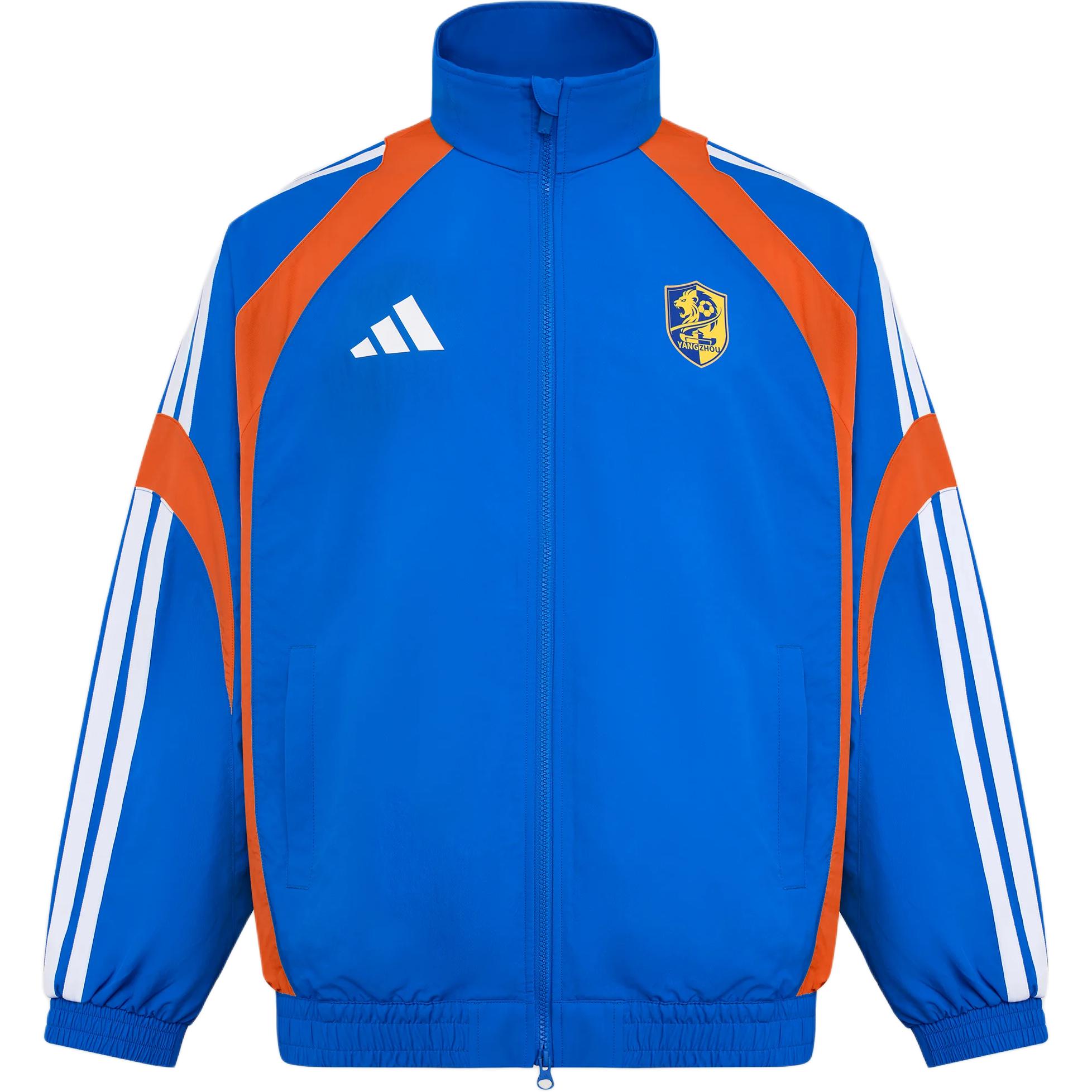 Adidas Jackets Unisex Honor Blue/Orange Yellow Stand Collar Moderate Other LG1978 M