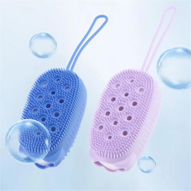 Silicone Body Scrub Shower Exfoliating Scrub Sponge Bubble Bath Brush Massager Skin Cleansing