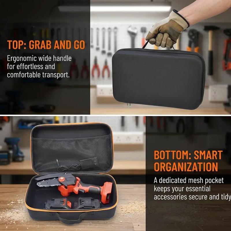 Sturdy Hard EVA Tool Storage Case Water Resistant Zipper Closure Bag Large for Chainsaw Electric Drill Tools Accessaries Multi