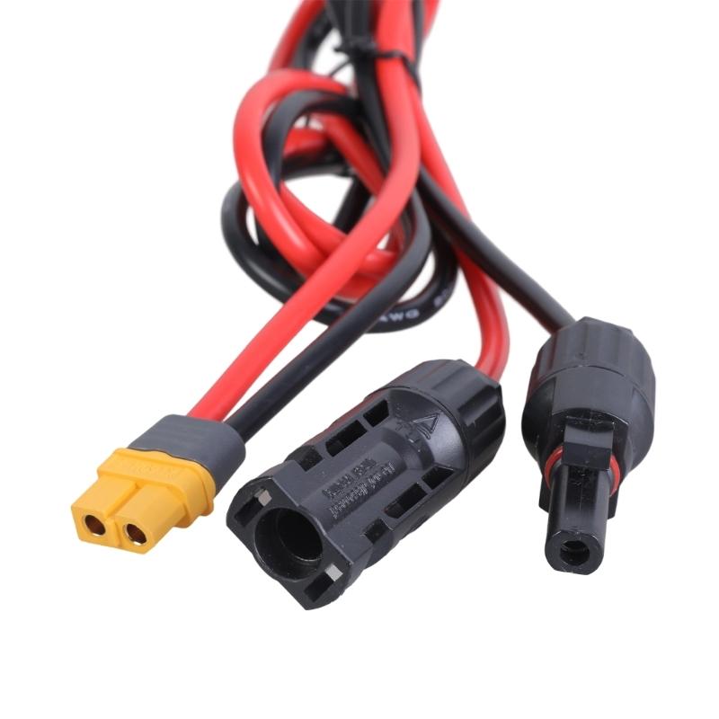 12AWG XT60 Extension Cable Connectors Solar Panel to Portable Power Stations for Outdoor Energy Solution Accessories