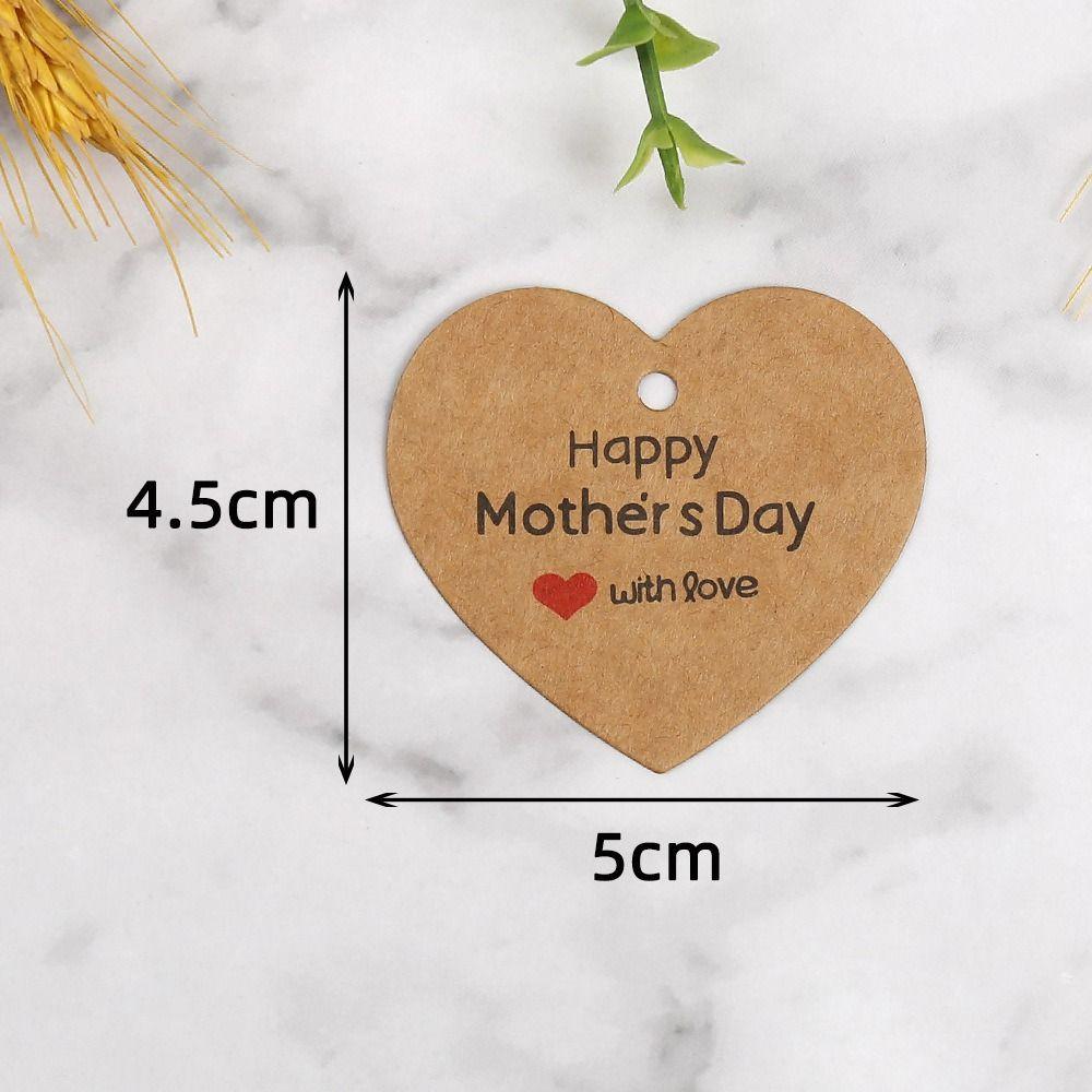 100pcs Heart Shaped Cards Gift Labels Hanging Decoration Hand Gift Hanging Tag  Mother Days