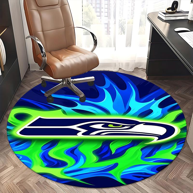 Seattle Seahawks Chair Mat - Round Carpet for Home Decor, Office, Living Room
