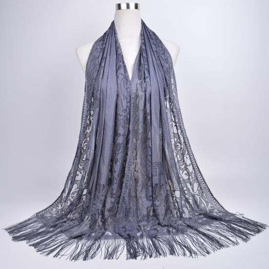 Women Chiffon Prayer Shawl Solid Color Versatile Turban Beach Towel