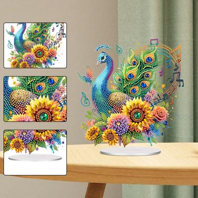 Acryl Sonderform Kuchen Diamantmalerei Tischdekorationen Set Strasssteine Desktop-Ornamente Diamantmalerei Desktop-Dekorationen