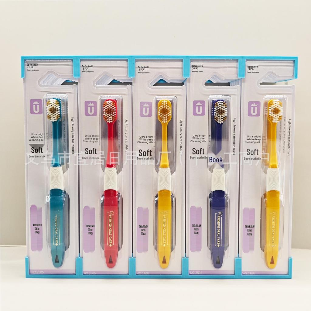 Ultra-Soft Adult Toothbrush Pack with Wide Head for Sensitive Gums & Interdental Cleaning