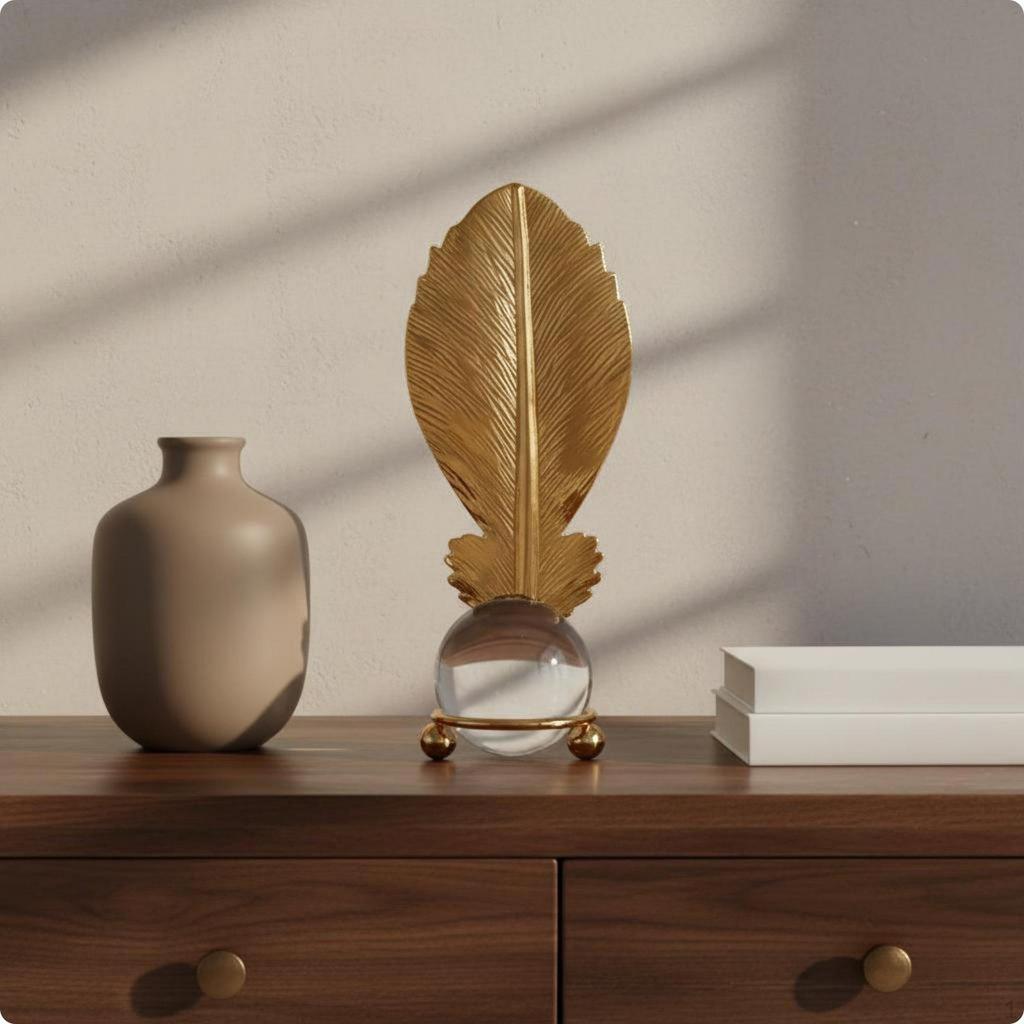 Desk Decor Elegant Luxury Sculpture Gift Idea Flower Ornament for Living Room, Cabinet,