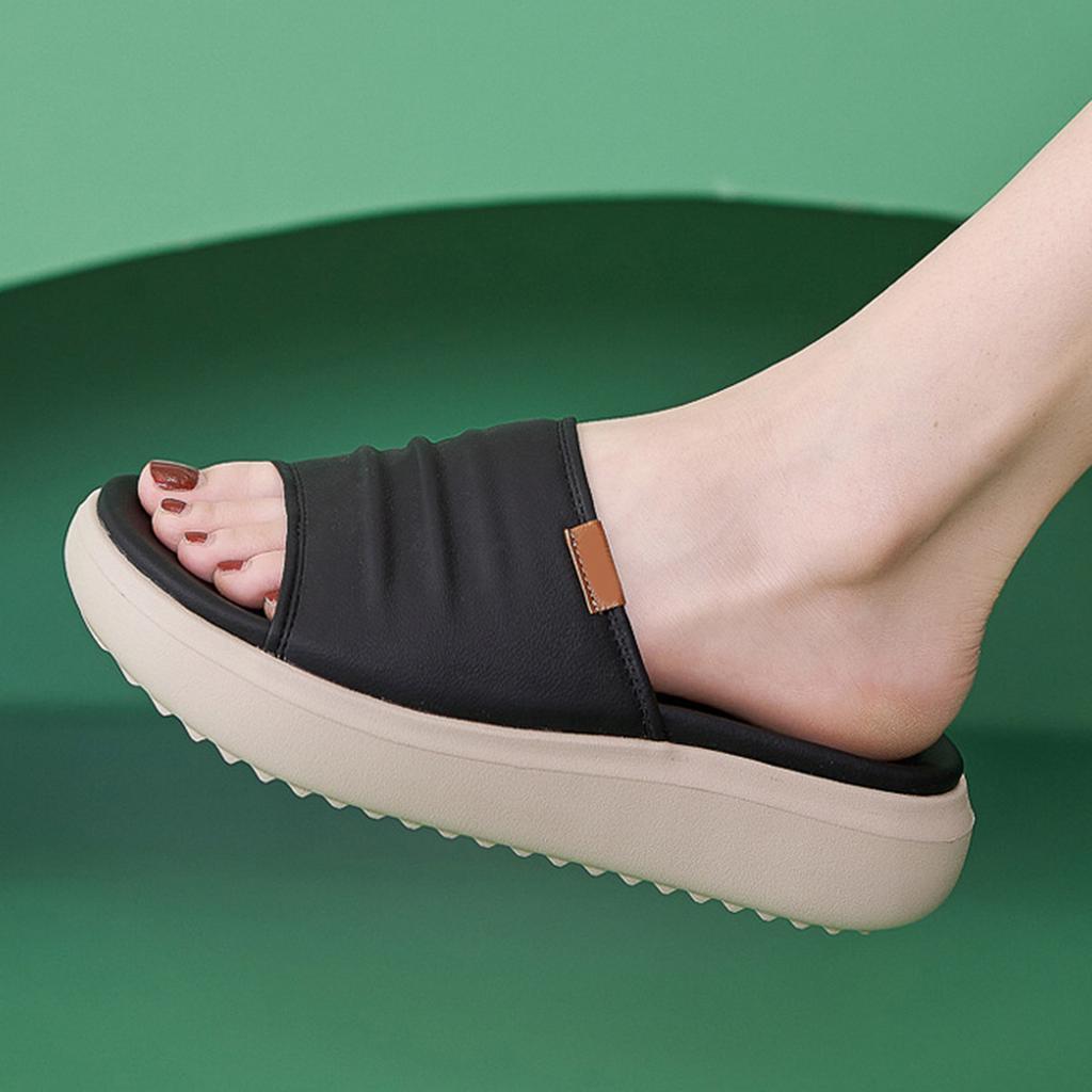 Ciabatte da Donna Estive Piattaforma Fondo Spesso Punta Aperta Slip-On Sandali Casual da Spiaggia per Vacanze Taglie Forti Scarpe Casual Slip-On