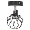 Wall Lamp Holder with Metal Cage E14 Industrial Style Metal Vintage Wall Sconce Holder Matte Black