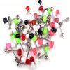 10Pcs Unisex Acrylic Pill Tongue Barbell Nipple Ring Stud Body Piercing Jewelry
