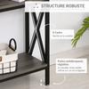Console Table, Entryway Table with 3 Compartments, Metal Frame, Adjustable Feet for Living Room, Hallway, Grey