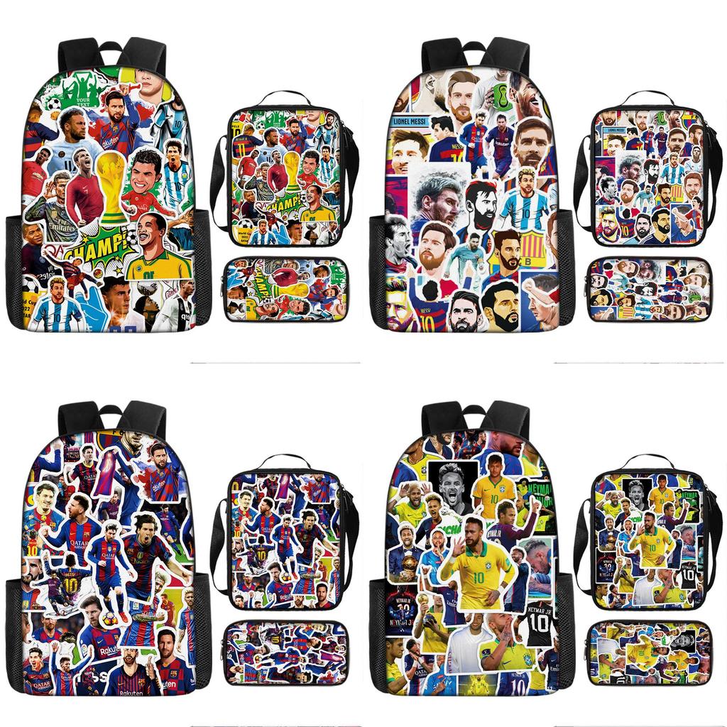 Hot-selling Digital Printing Messi School Bag Set Breathable Durable Cute Style