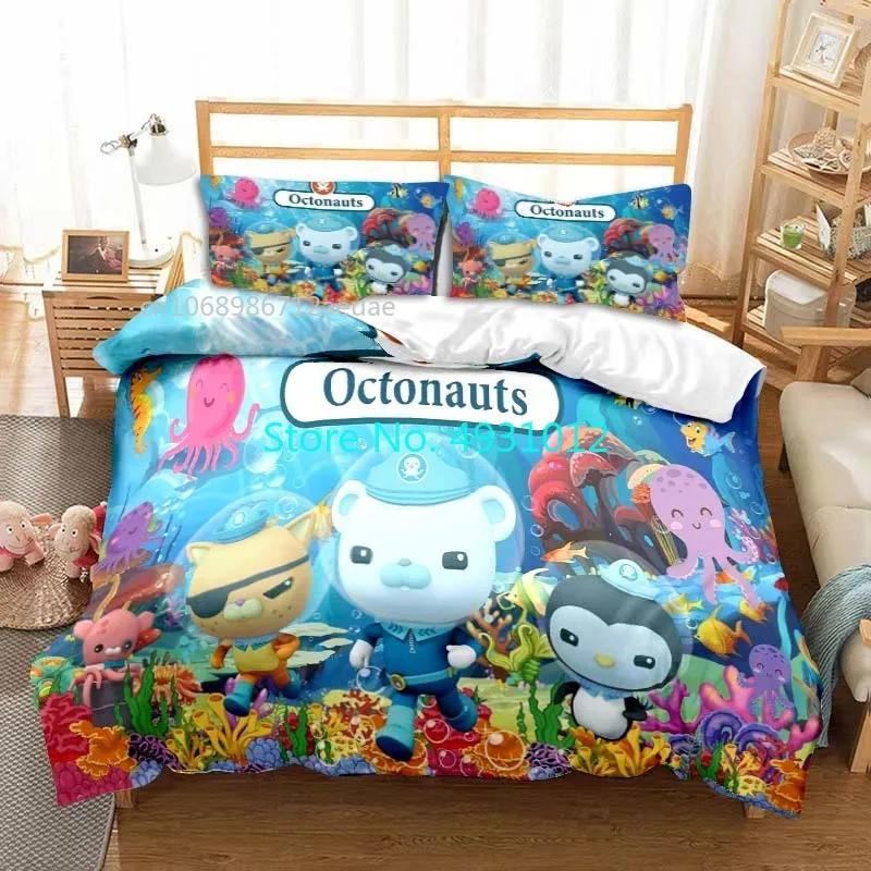 Anime The Octonauts Harajuku Home Decor Child Bedding Set Pillowcase Bedclothes 3D Print Kids Boy Girl Quilt Duvet Cover Gift
