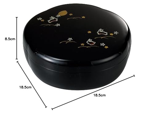 Miyamoto Sangyo Dream Rabbit Plum-Shaped Candy Container, Black, Size: Approx. W18.5 x D18.5 x H8.5, 4512951077506