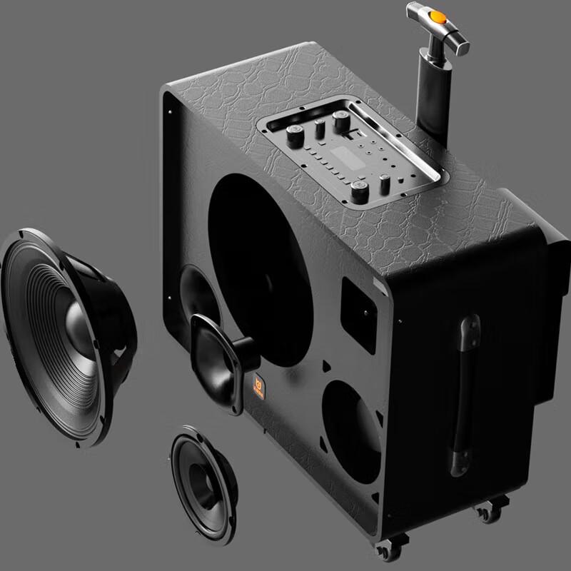 Bede BD-H1285A Portable Bluetooth Trolley Speaker with Sound Card