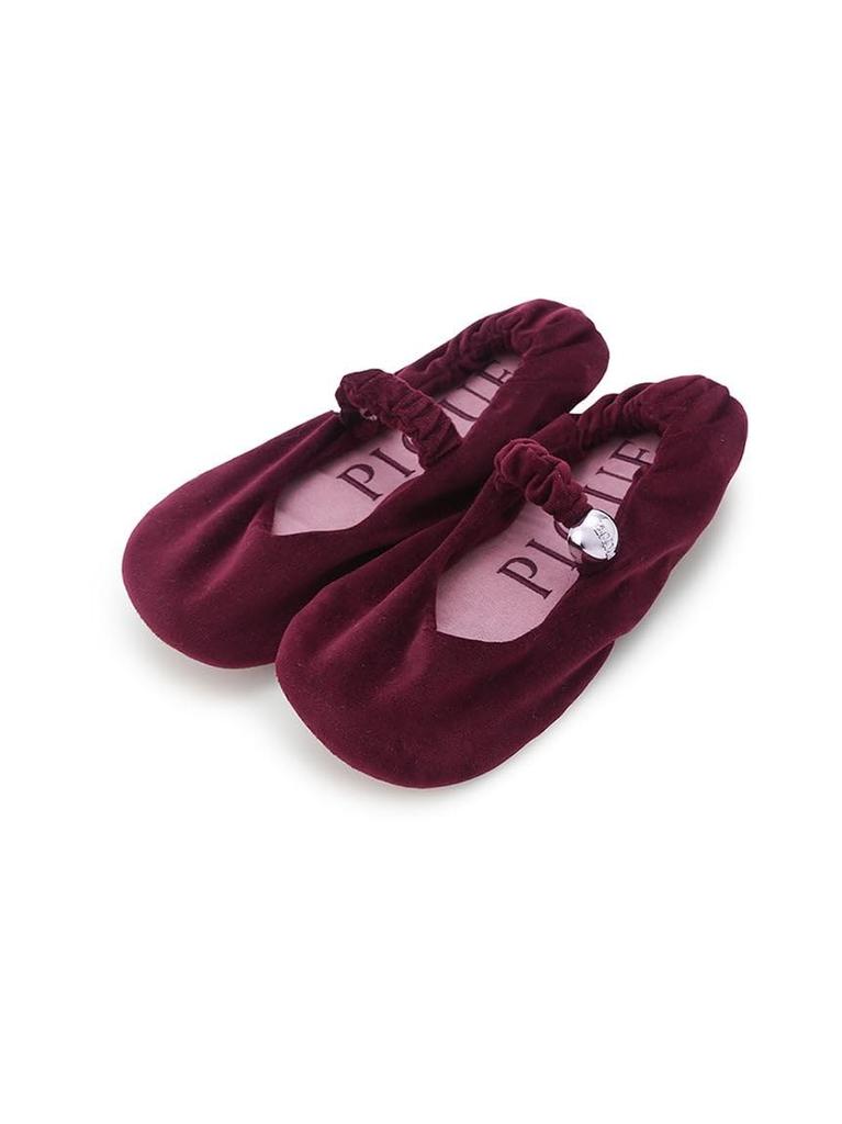 Gelato Pique Velour Room Shoes PWGS254617 BUR Free Size Women's