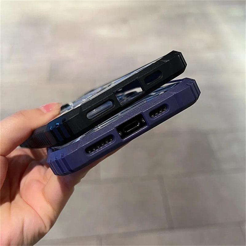 Pare-chocs hybride antichoc pour Magsafe, étui de chargement magnétique sans fil pour iPhone 11 12 13 14 Pro Max Plus, housse de téléphone rigide et transparente