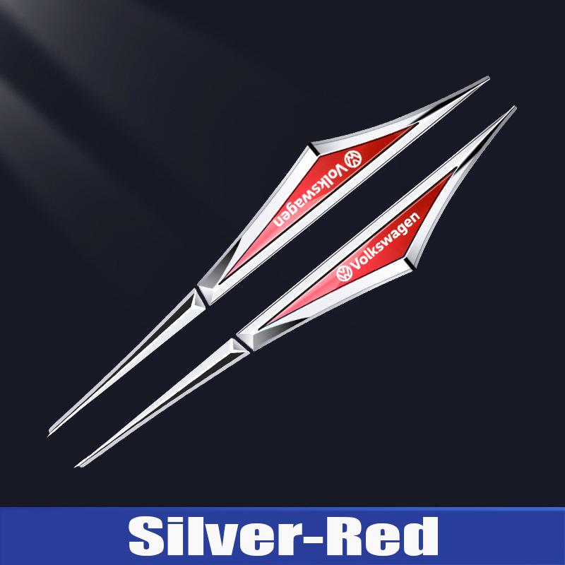 2PCS 3D Metal Car Fender Side Emblem Sticker for Volkswagen VW Rline GTI Passat Tiguan Golf 4 5 Sharan SR36 Scirocco Accessories
