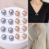 Dobbel Faux Pearl Lady Brosje Dress Jakke Cardigan Pin Spenne Enkel Elegant Faux Pearl Brosjer Utsøkt motesmykkedekorasjon