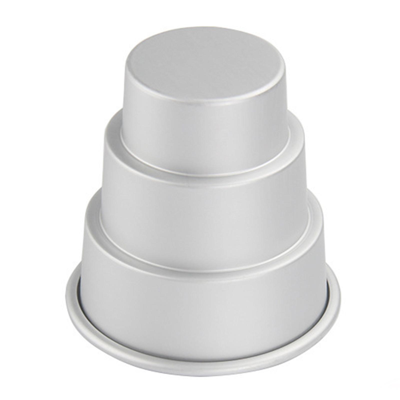 

Мини-круглая форма для выпечки 3-ярусные формы для тортов для многослойных мини-тортов Домашние многослойные мини-торты Кухонный гаджет для рождественской вечеринки серебряный