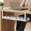 No Drilling Under Desk Rack Wire Management Tray Retractable Cable Organizers Home Office PC Router Data Wire Metal Storage Rack