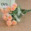 Ornamental 1 Bouquet Simulation Rose No Watering Vivid Bright Color Artificial Flowers Home Beautification