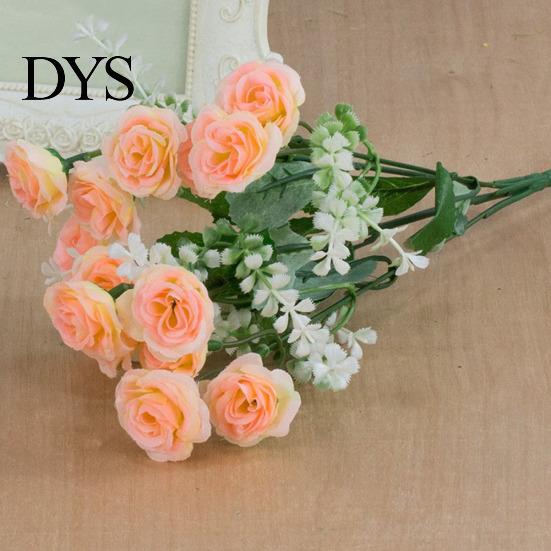 Ornamental 1 Bouquet Simulation Rose No Watering Vivid Bright Color Artificial Flowers Home Beautification