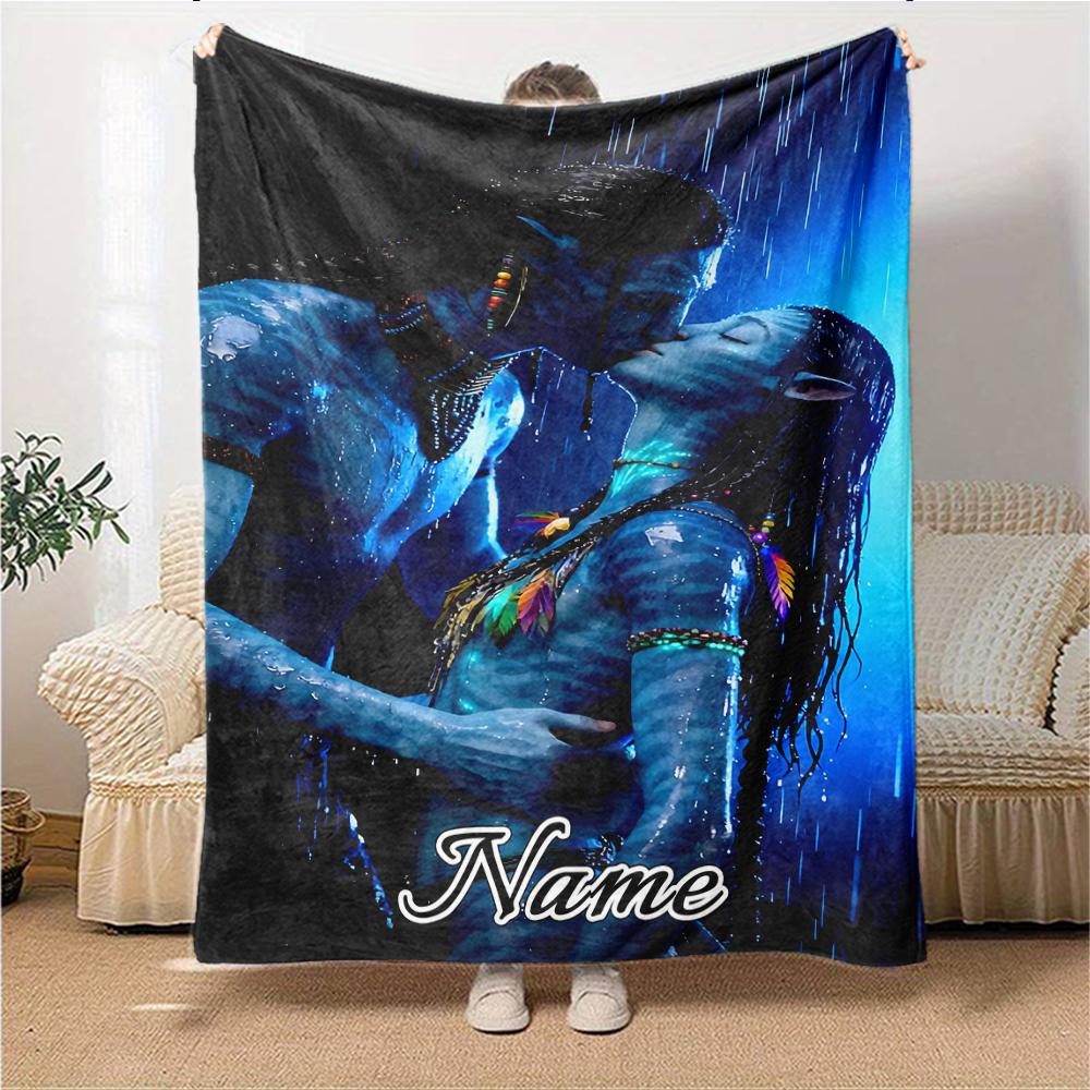 Custom Name Avatar Water'S Journey Party Blanket For Couch Bed Plush Cozy Fuzzy Blanket Super Soft Warm Blankets For Fall And Winter 0916290