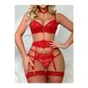 2 Stück Damen Rot Tüll Transparent Stilvolle Nachthemd Tanga Mit Geschenk