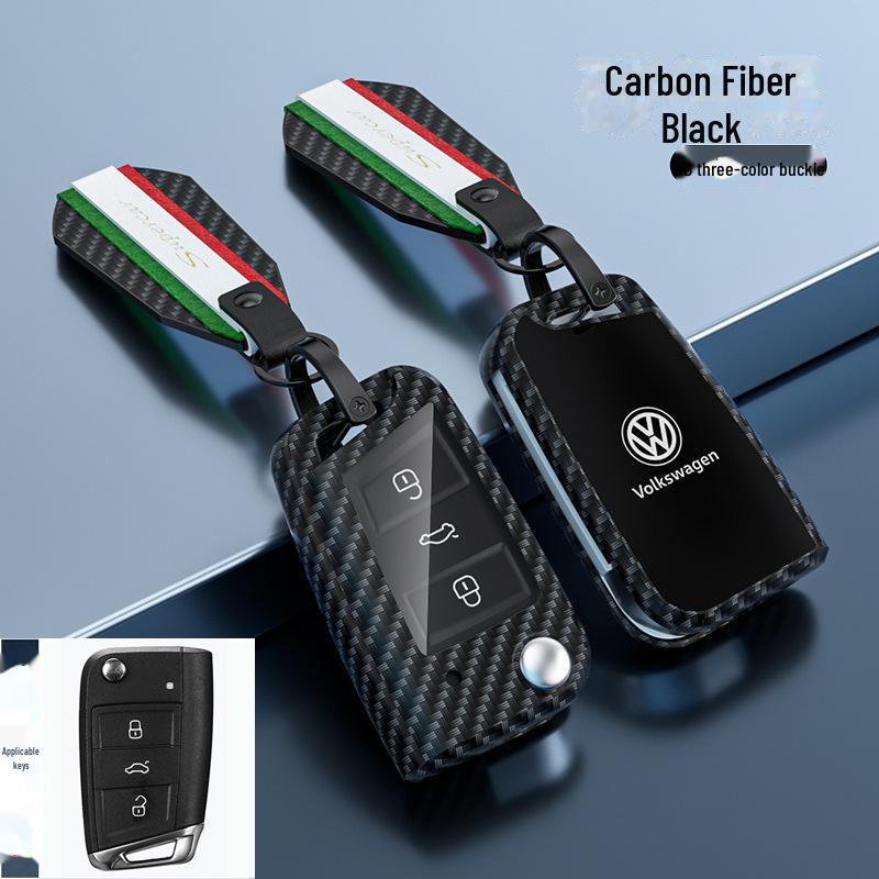 Kryt klíče Volkswagen Lavida pro 24 modelů - Sagitar, Tanyue, Tiguan, Bora a další - Skořepina s přezkou na tašku do auta - Chraňte své klíče stylově.