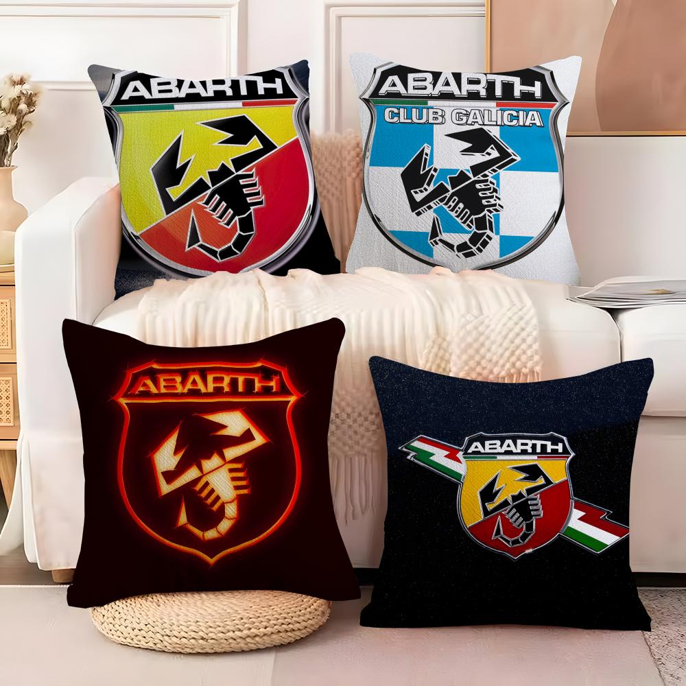 Coole Cartoon-Skorpion A-Abarth Kissenbezug Natürlicher Leinen Doppelseitiger Druck Sofa Heimdekoration Kissenhülle