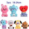 12-24cm Kawaii Boneca Mini de Pelúcia Fofa Bt21 Desenho Animado Ovelha de Pelúcia Coala Amor Biscoito Cachorrinho Amarelo Pelúcias Pingente Divertido Presentes para Fãs