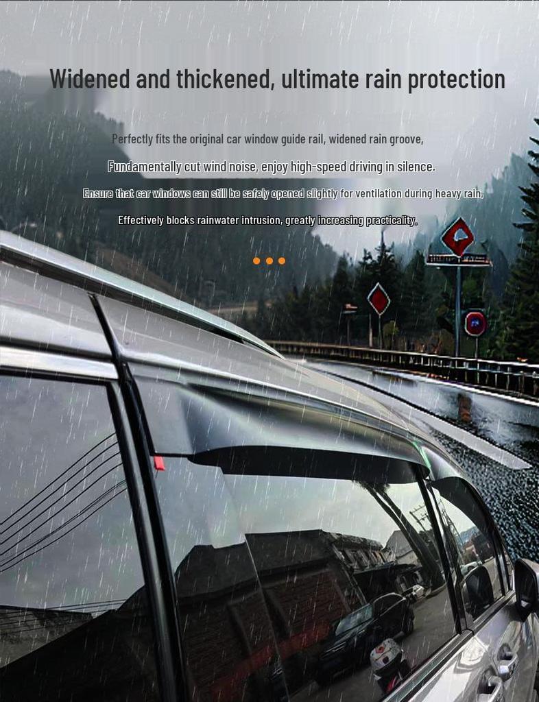 2025 Toyota Sienna Enhanced Rain & Sun Visor - Imported Material, Ultra Clear, Widened, Thickened.