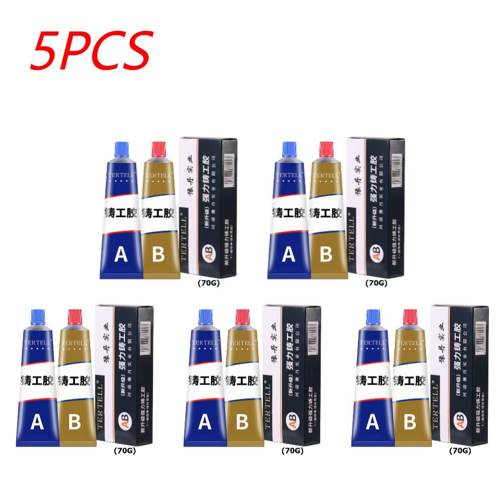 1-5X Super Strong Metal Repair Glue Welding High Temperature Resistant AB Glue Metal Plastic Filler Epoxy Adhesive Sealant