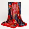 Color Block Silk Square Scarf - Versatile Women's Accessory for All Seasons, Perfect for Neckwear and Sun Protection