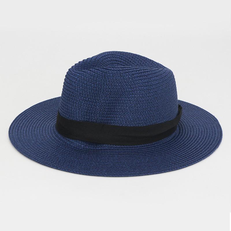 Foldable Colorful Summer Straw Hat Square Buckle Outdoor Beach Breathable Travel