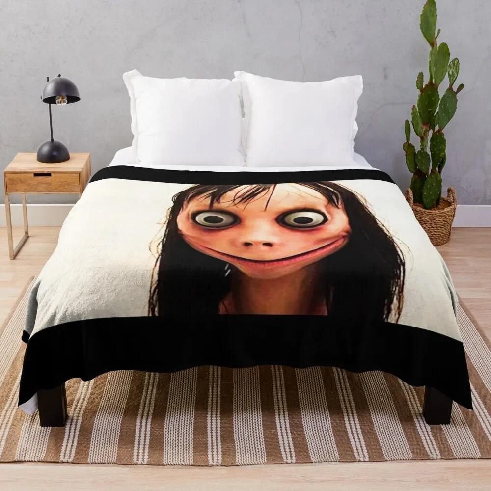 Shunika Chen Unisex Momo (Creepypasta) Throw Blanket Fluffys Large Soft Beds Christmas Decoration Blankets