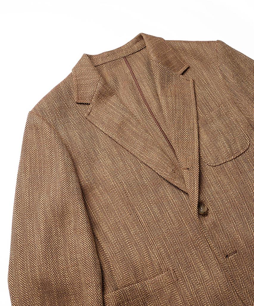 Edwardmax Herringbone Linen Cotton Sports Summer Jacket