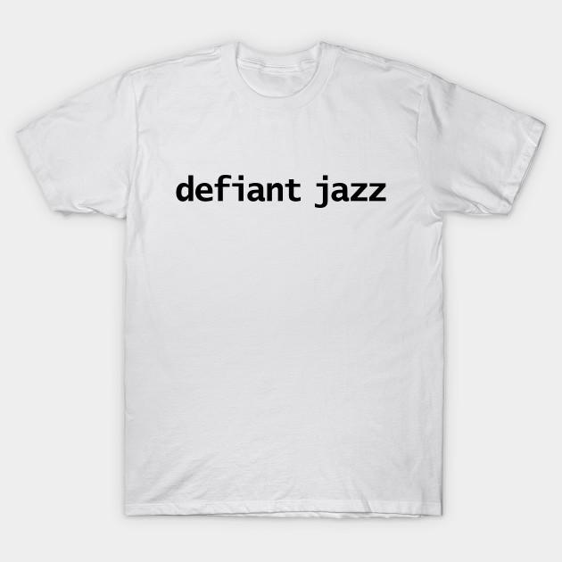 

Men Black Print T-shirt Defiant Jazz No-Cut Transfer Paper Print Cotton Tshirt XL білий