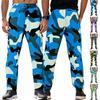 Calças camufladas estampadas de outono e inverno, bolsos tecidos, folgadas, casuais, esportivas, de corrida