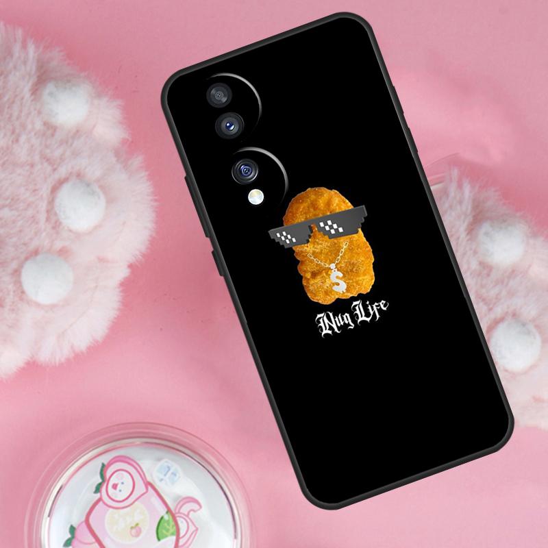 French Fries Burger Pizza Case For Honor Magic 6 5 7 Lite Honor 200 Pro 50 70 90 Lite X9b X9a X8b X8a X8 X9 X9c Cover