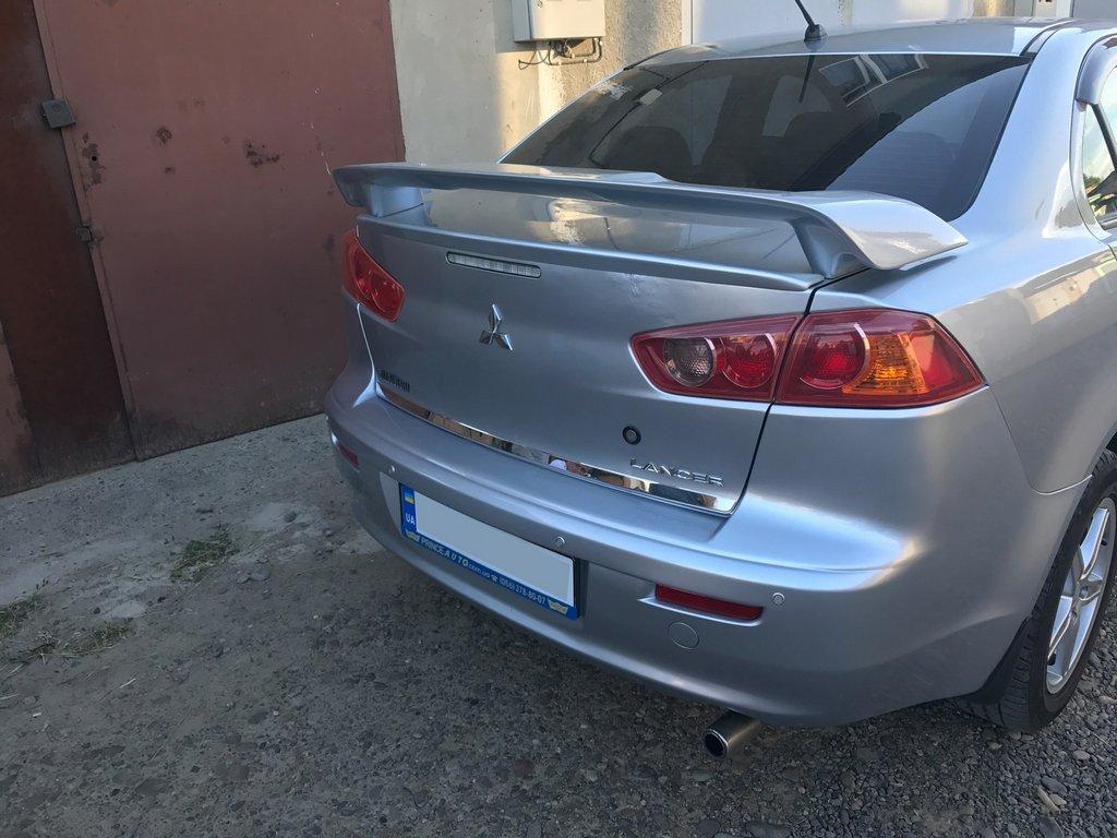 Накладка кромки багажника (нерж) OmsaLine - Итальянская нержавейка для Mitsubishi Lancer X 2008- гг