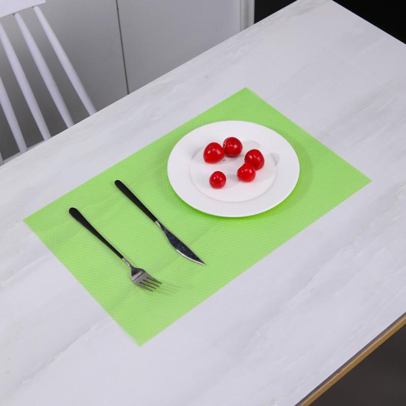 4PCS Anti-oil Mildew Washable EVA Waterproof Refrigerator Liner Mat Heat-insulat Cabinet Drawer Placemat Table Placemats