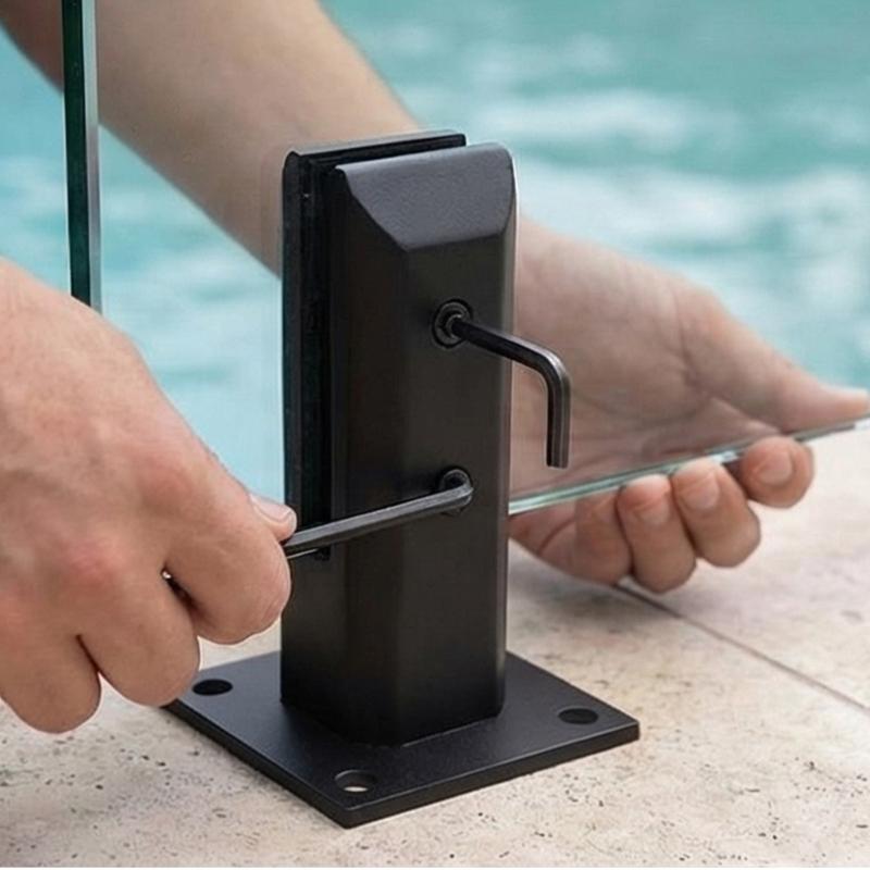 Porta Vetro Piscina Moderna Morsetto per Recinzione Acciaio Inossidabile Staffa Supporto per Vetro Recinzione Ringhiera Scale Piscina